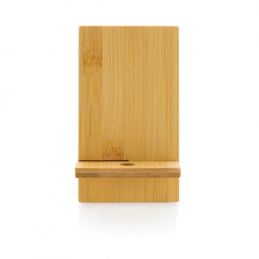 Logo trade business gifts image of: Bamboo phone stand in kraft box