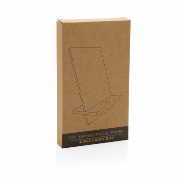 Logotrade promotional item picture of: Bamboo phone stand in kraft box