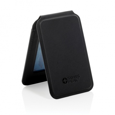 Logo trade promotional giveaways picture of: Magstand RCS recycled PU magnetic phone wallet with stand