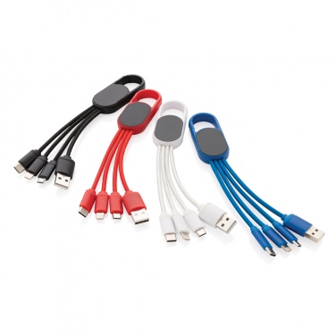 Logo trade promotional giveaways image of: 4-in-1 cable with carabiner clip