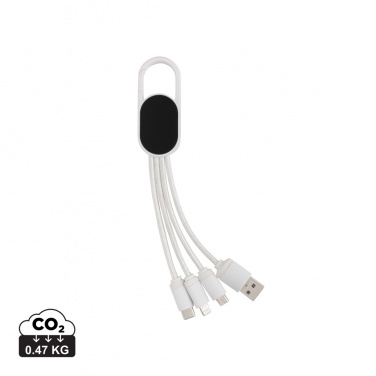 Logotrade promotional item picture of: 4-in-1 cable with carabiner clip