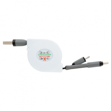 Logo trade corporate gift photo of: 3-in-1 retractable cable