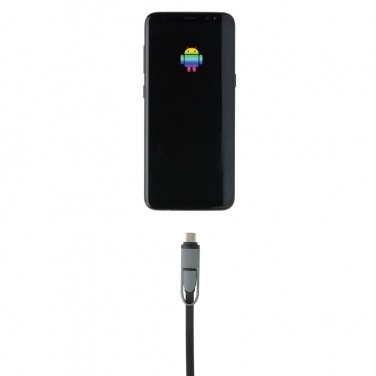 Logo trade promotional gifts picture of: 3-in-1 retractable cable