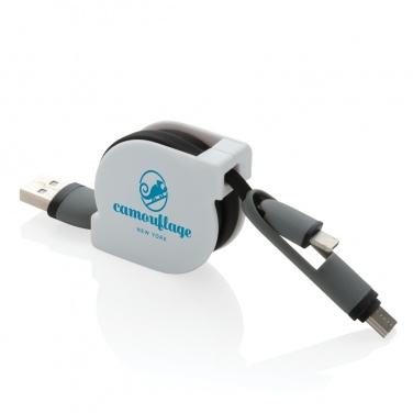 Logo trade corporate gifts image of: 3-in-1 retractable cable