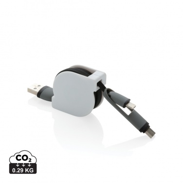 Logo trade promotional merchandise image of: 3-in-1 retractable cable