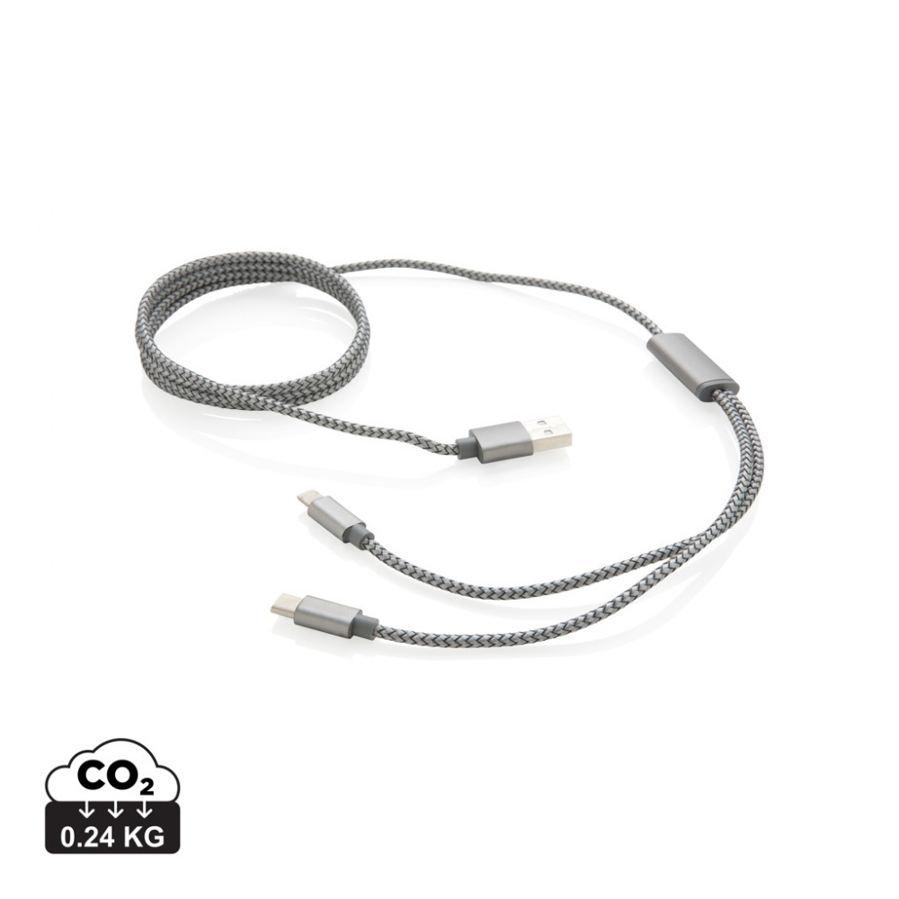 Logotrade promotional item picture of: 3-in-1 braided cable