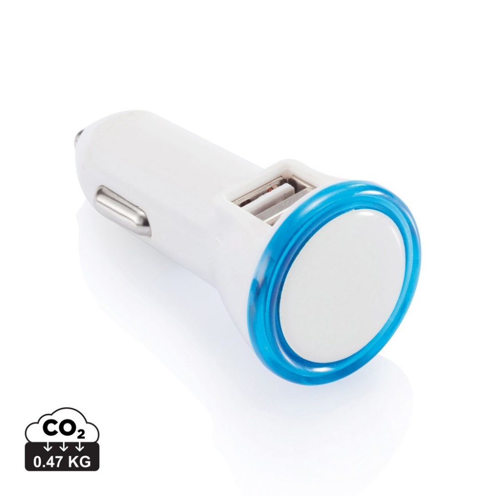 Logo trade advertising products picture of: Powerful dual port car charger