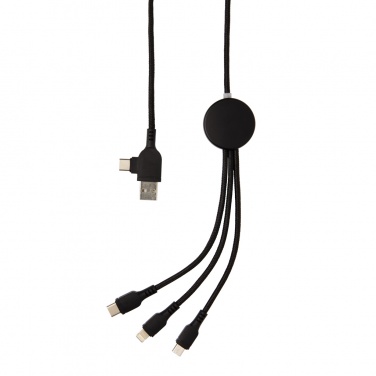 Logo trade corporate gifts image of: Light up logo 6-in-1 cable