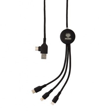 Logotrade promotional giveaway image of: Light up logo 6-in-1 cable