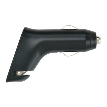 Logo trade promotional merchandise image of: Dual port car charger with belt cutter and hammer