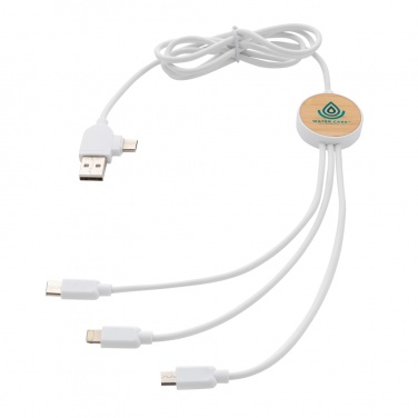 Logo trade corporate gift photo of: RCS recycled plastic Ontario 6-in-1 cable