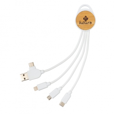 Logo trade promotional giveaway photo of: RCS recycled plastic Ontario 6-in-1 round cable