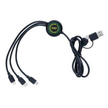 Logo trade advertising products picture of: RCS recycled TPE and recycled plastic 6-in-1 cable