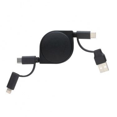 Logo trade corporate gift photo of: RCS standard recycled plastic and TPE 6-in-1 cable