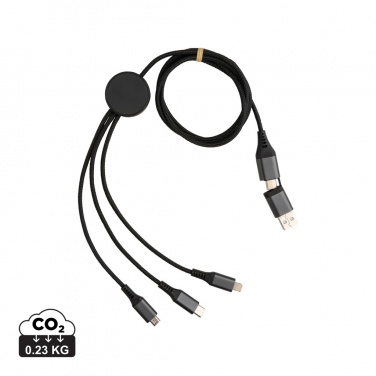 Logotrade promotional merchandise image of: Terra RCS recycled aluminium 120cm 6-in-1 cable