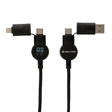 Logo trade advertising products picture of: Oakland RCS recycled plastic 6-in-1 fast charging 45W cable