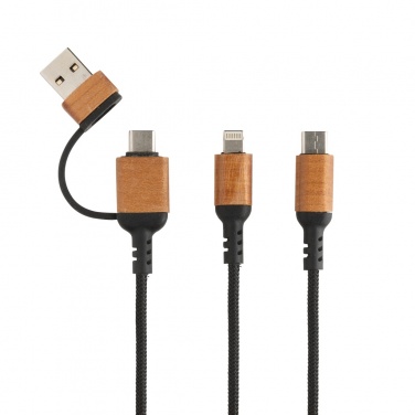 Logotrade promotional giveaways photo of: Ohio RCS certified recycled plastic 6-in-1 cable