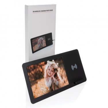 Logo trade promotional merchandise photo of: 5W Wireless charger and photo frame