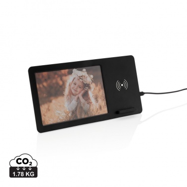 Logo trade promotional items image of: 5W Wireless charger and photo frame