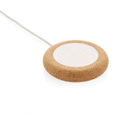 Logo trade corporate gifts picture of: Cork and Wheat 5W wireless charger