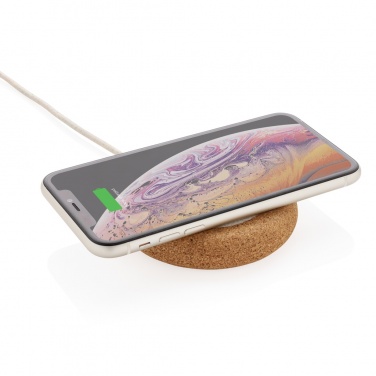 Logo trade advertising products image of: Cork and Wheat 5W wireless charger