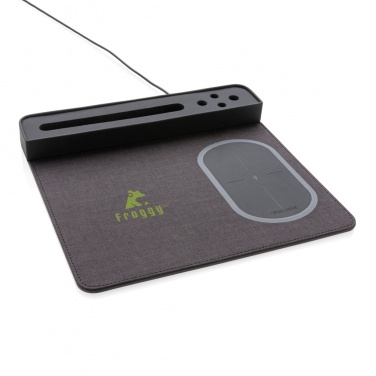 Logo trade promotional items image of: Air mousepad with 5W wireless charging and USB