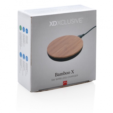 Logotrade business gift image of: Bamboo X 5W wireless charger