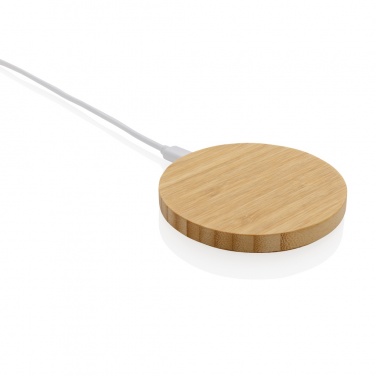 Logotrade advertising products photo of: Bamboo 15W wireless charger