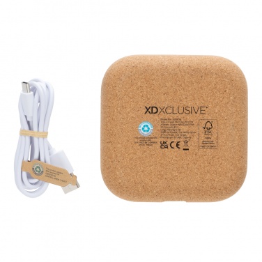 Logotrade promotional gift picture of: Oregon RCS recycled plastic and cork 10W wireless