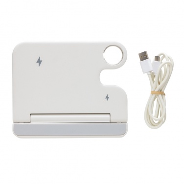 Logotrade promotional merchandise photo of: Joltz RCS recycled plastic dual 15W charger with iWatch slot