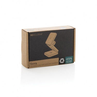 Logo trade business gift photo of: Terra RCS recycled aluminum foldable 3 in 1 15W charger