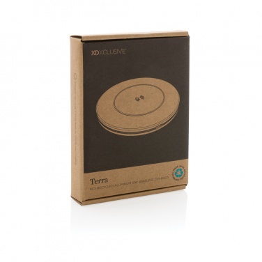 Logo trade corporate gifts picture of: Terra RCS recycled aluminium 10W wireless charger