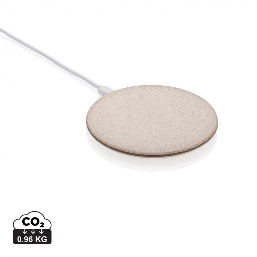 Logo trade promotional product photo of: 5W Wheat straw wireless charger