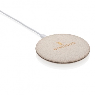 Logotrade corporate gift picture of: 5W Wheat straw wireless charger