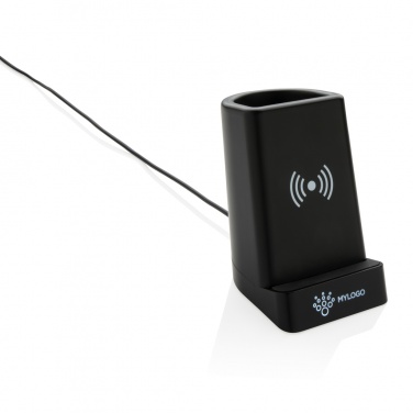 Logo trade promotional giveaway photo of: Light up logo 5W wireless charging pen holder