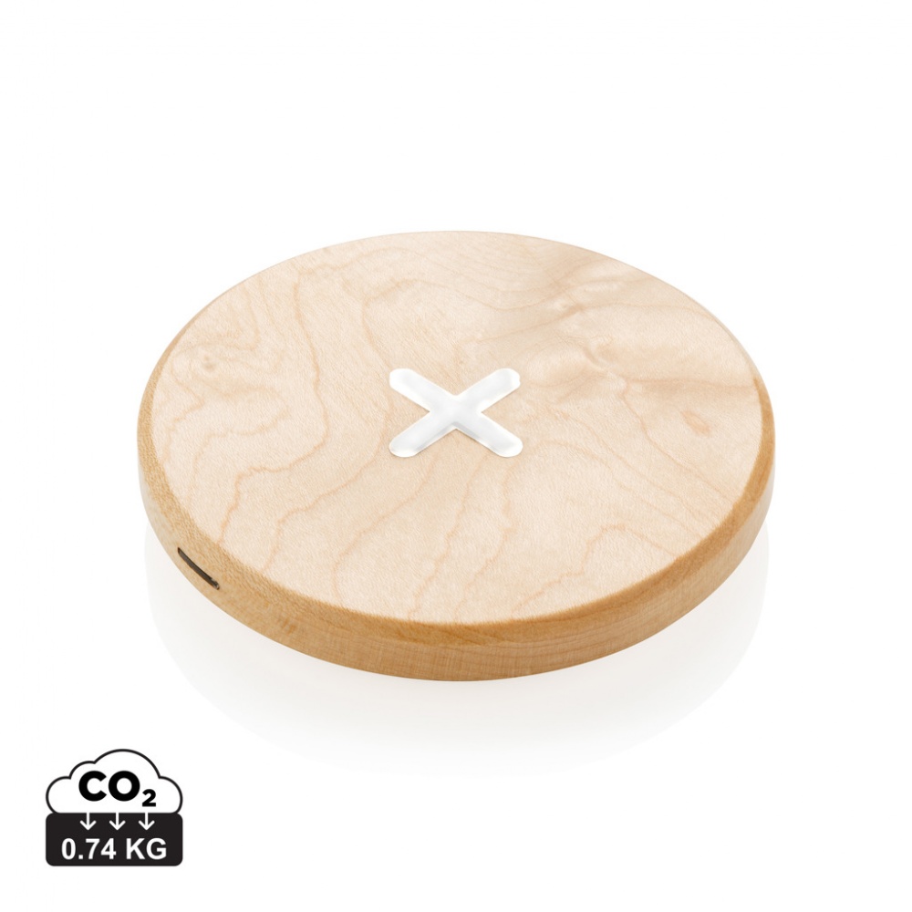 Logo trade promotional merchandise image of: 5W wood wireless charger