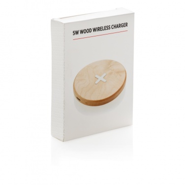 Logo trade promotional products image of: 5W wood wireless charger