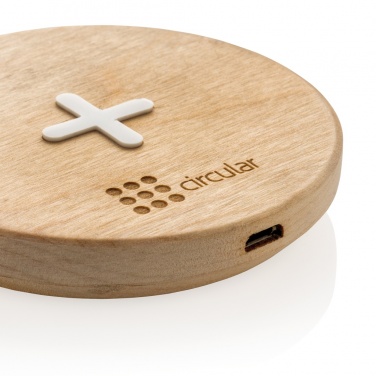 Logo trade promotional items image of: 5W wood wireless charger