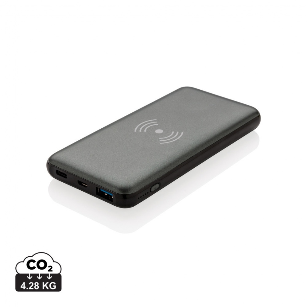 Logo trade promotional merchandise picture of: 10.000 mAh Fast Charging 10W Wireless Powerbank with PD