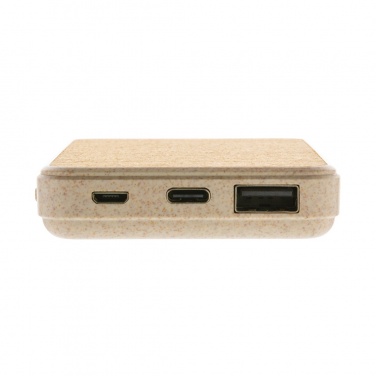 Logo trade promotional merchandise photo of: Cork and Wheat 5.000 mAh pocket powerbank