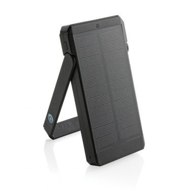 Logo trade promotional merchandise photo of: Skywave RCS recycled plastic solar powerbank 10000 mAh