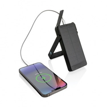 Logo trade promotional items image of: Skywave RCS recycled plastic solar powerbank 10000 mAh