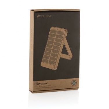 Logotrade corporate gift image of: Skywave RCS recycled plastic solar powerbank 10000 mAh