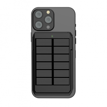 Logo trade corporate gifts picture of: Skywave RCS rplastic solar powerbank 5000 mAh 10W wireless