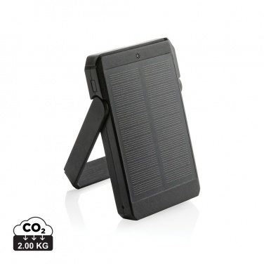 Logo trade promotional products picture of: Skywave RCS rplastic solar powerbank 5000 mAh 10W wireless