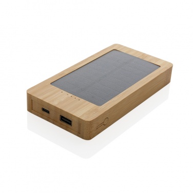 Logotrade advertising product image of: Sunwick 10.000 mAh Bamboo solar powerbank