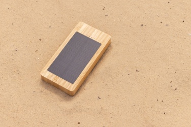 Logotrade promotional products photo of: Sunwick 10.000 mAh Bamboo solar powerbank