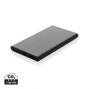 Logotrade promotional product image of: RCS recycled plastic/aluminum 4000 mah powerbank with type C