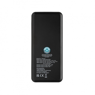 Logotrade promotional merchandise image of: Fenwick RCS recycled plastic 10000mah  3 in 1 fast powerbank