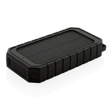 Logo trade promotional products picture of: RCS recycled plastic Solar powerbank with 10W Wireless